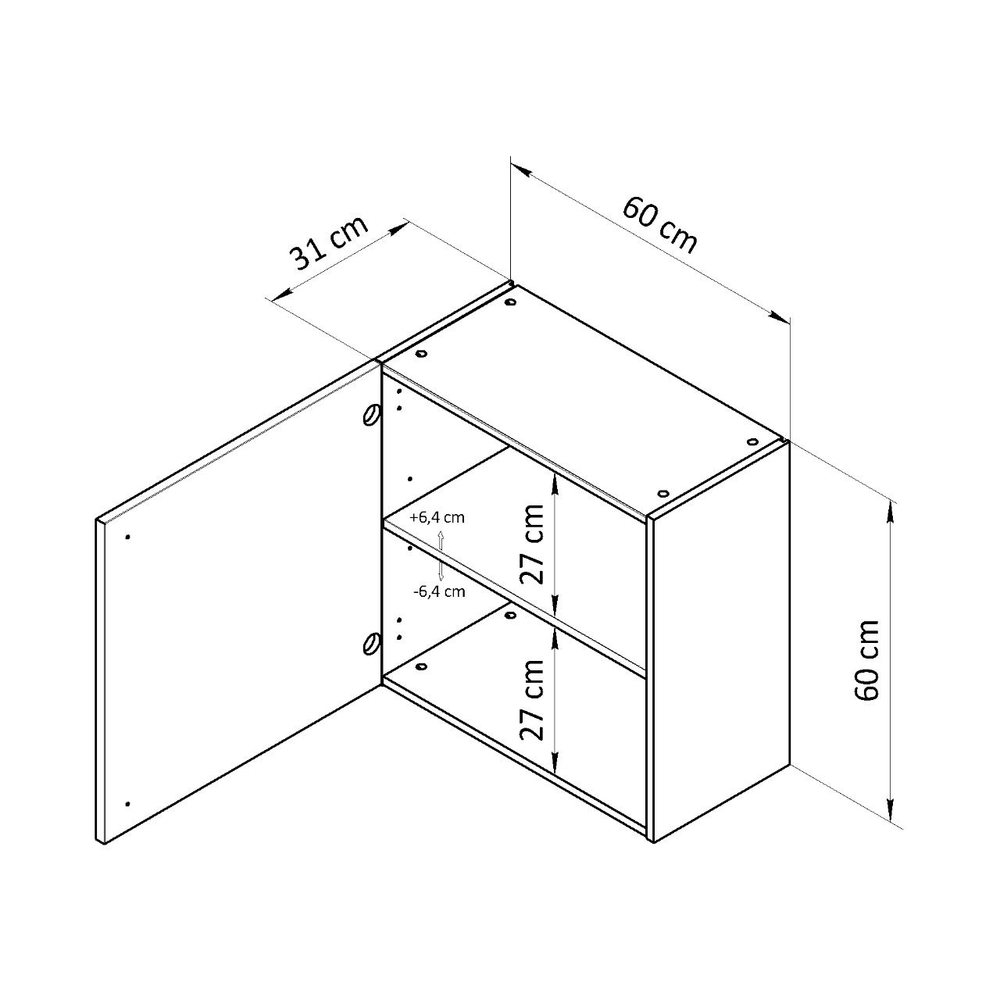 Модуль кухонный навесной, 60х31х60, Кнок, под вытяжку, кухонный гарнитур, белый, IKEA, KNOXHULT КНОКСХУЛЬТ