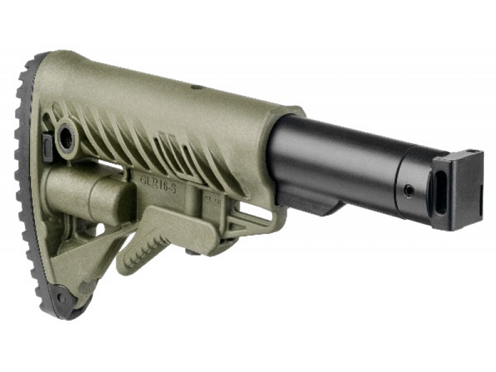 Телескопический складной приклад для САЙГИ/AK-74M/АК-100-ые серии, зелёный