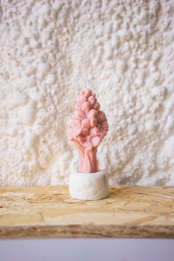 Свечаr Цветок Маленький розовый (Черная смородина) - фото 2