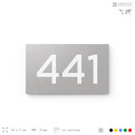 Номер на дверь 441, табличка на дверь для офиса, квартиры, кабинета, аудитории, склада, серая 120х70 мм, Айдентика Технолоджи