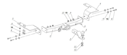 Фаркоп с элект. Smart, на Haval H6 FA 0240-E(N) (c 2015 г.в.), M6(с 2023 г.в.), c накладкой из нержавеющей стали (паспорт и сертификат в комплекте) Бизон