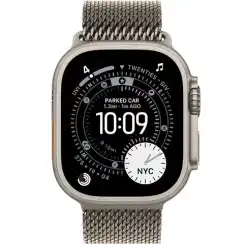 Apple Watch Ultra 3 (2025) GPS + Cellular, 49 мм, корпус из титана, ремешок Titanium Milanese Loop (S) цвета natural titanium (натуральный титан) MEWW4