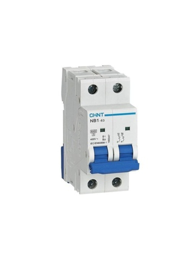 Выключатель автоматический модульный 2п D 25А 6кА NB1-63 (R) CHINT 179675