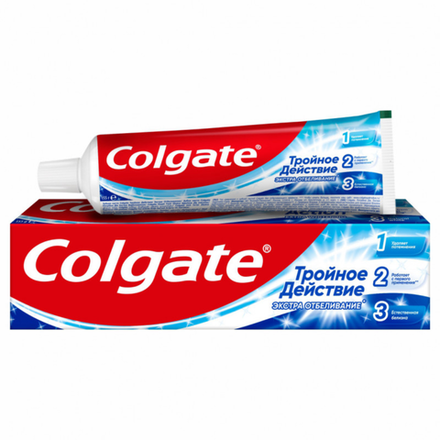 Зубная паста Colgate Тройное действие Экстра отбеливание 100 мл