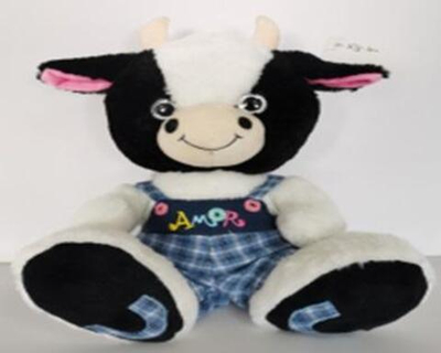 Мягкая игрушка Телёнок 40см (клетка)