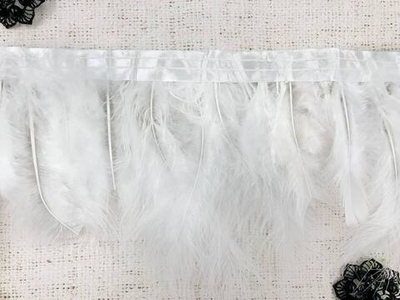 Кант с пером, ш. 17 см, белый