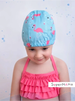 Шапочка для плавания детская непромокаемая для бассейна