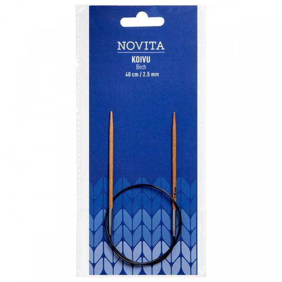 Спицы NOVITA круговые березовые на леске 40 см (укороченные)