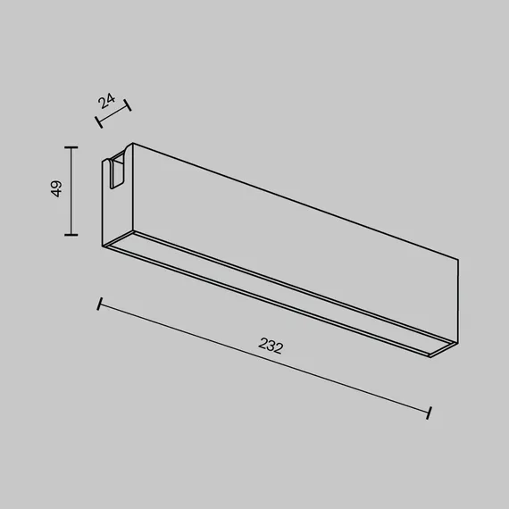 Трековый светильник Базис / Basis Flarity 3000K 12Вт 120° Technical tr151-1-12w3k-pt