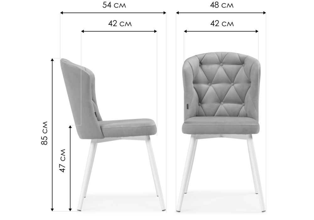 Стул на металлокаркасе Алиссум velutto 49 / черный