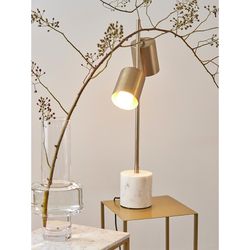 Лампа настольная Irjo, 33х13х73 см, золотистая