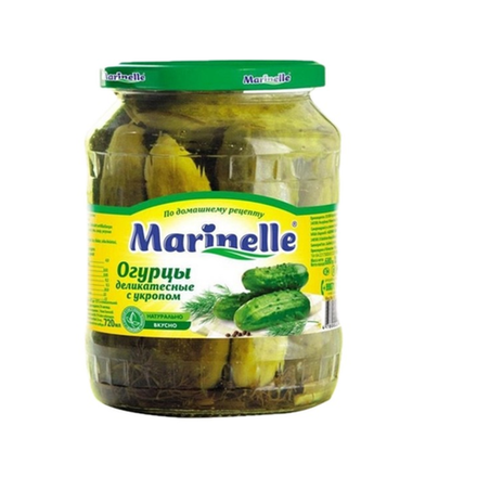 Огурцы маринованные c укропом Marinelle 720 мл