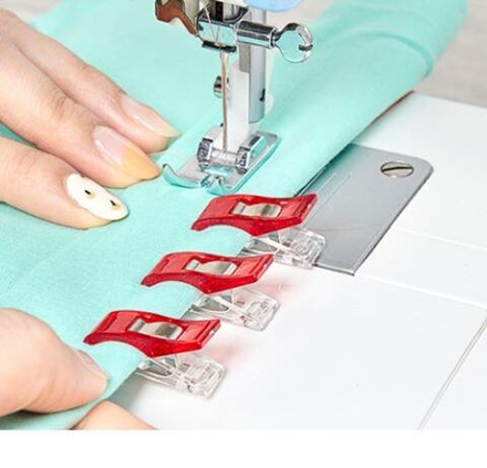 Клипса для квилтинга, 26*10 мм, пластик, цв.красный