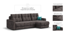 Угловой диван BOSS 3.0 Classic XL велюр Alkantara серый
