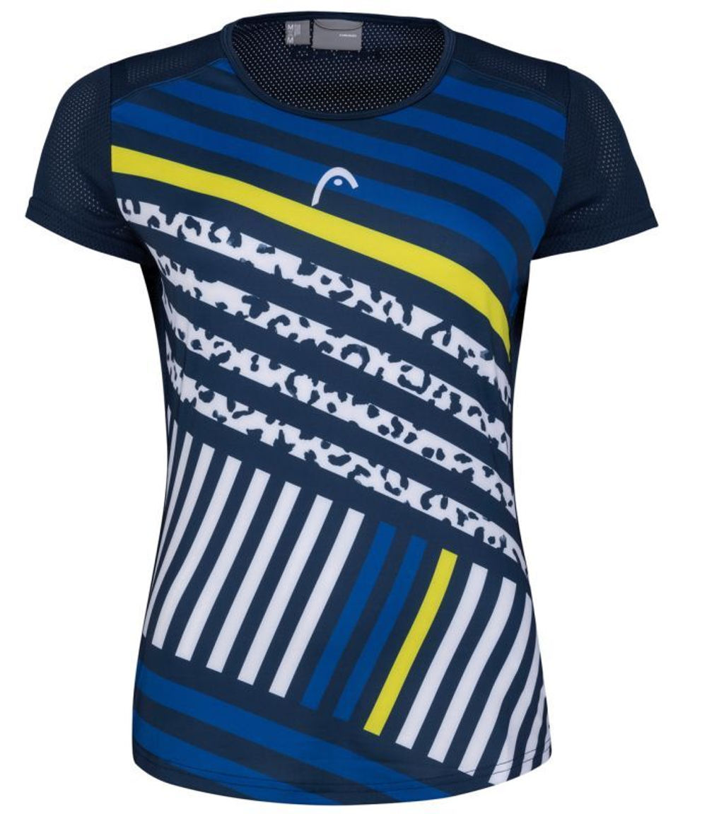 Футболка для девочки теннисная Head Sammy T-Shirt G - dark blue/print vision