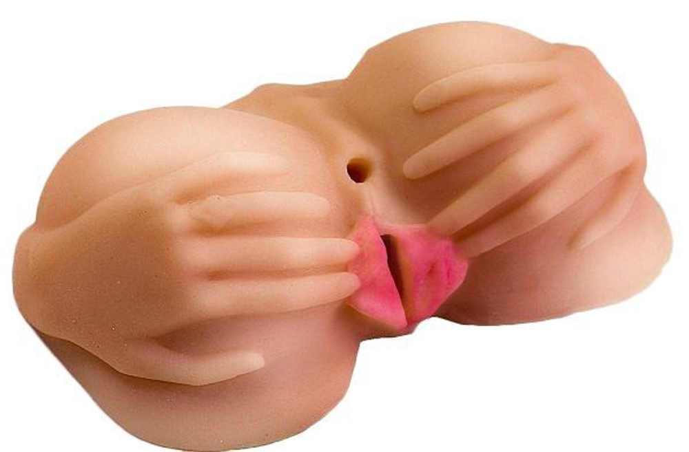 Вагина с виброяйцом на выносным пульте управления вибрацией (Цвет: телесный)