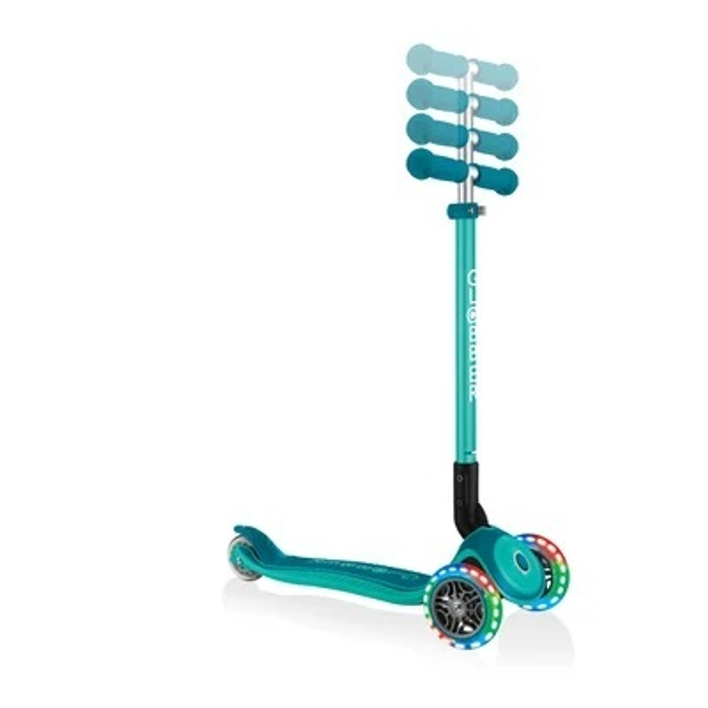 Самокат Globber Primo Foldable Plus Lights зеленый