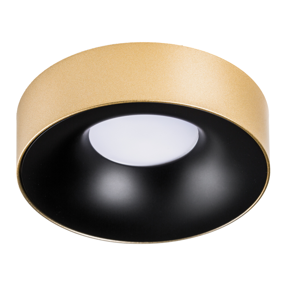 L01002723 Светильник LEVIGO MR16/HP16 ЧЕРНЫЙ МАТОВЫЙ/ЗОЛОТО (010027+510023)