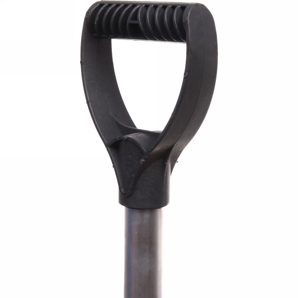 Лопата снеговая «Крепыш-2» 465*340 мм, пластик.с клёп. пл., алюм.черенком и V-ручкой, d=32