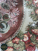 Набор декоративных гобеленовых салфеток Настроение рождества (1 шт 32х46+6 шт d 15)