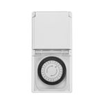 Розетка с механическим таймером суточный 30мин/24ч 48 ON/OFF в защитном корпусе IP44 REXANT RX-23