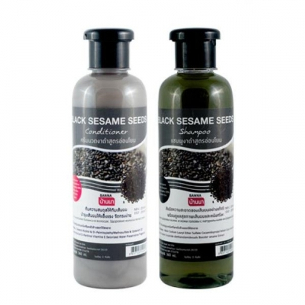 Набор шампунь+кондиционер из семян черного кунжута Banna Black Sesame Seeds