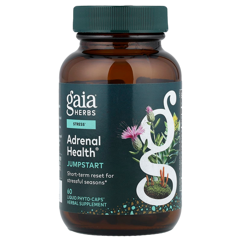 Gaia Herbs, Adrenal Health®, таблетки для запуска, 60 капсул Phyto-Caps®