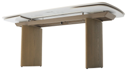 Стол CALVIN 180 MATTE ROME TRAVERTINE SOLID CERAMIC / Серый дуб, ®DISAUR