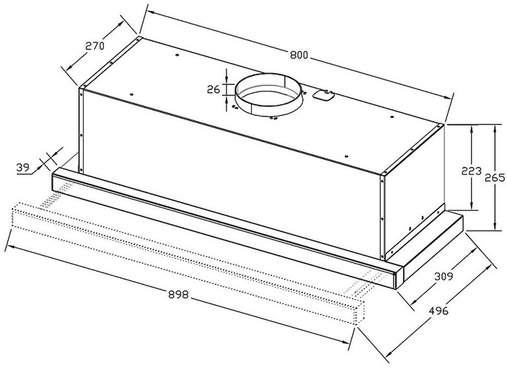 Встраиваемая вытяжка Korting KHP 9815 GN
