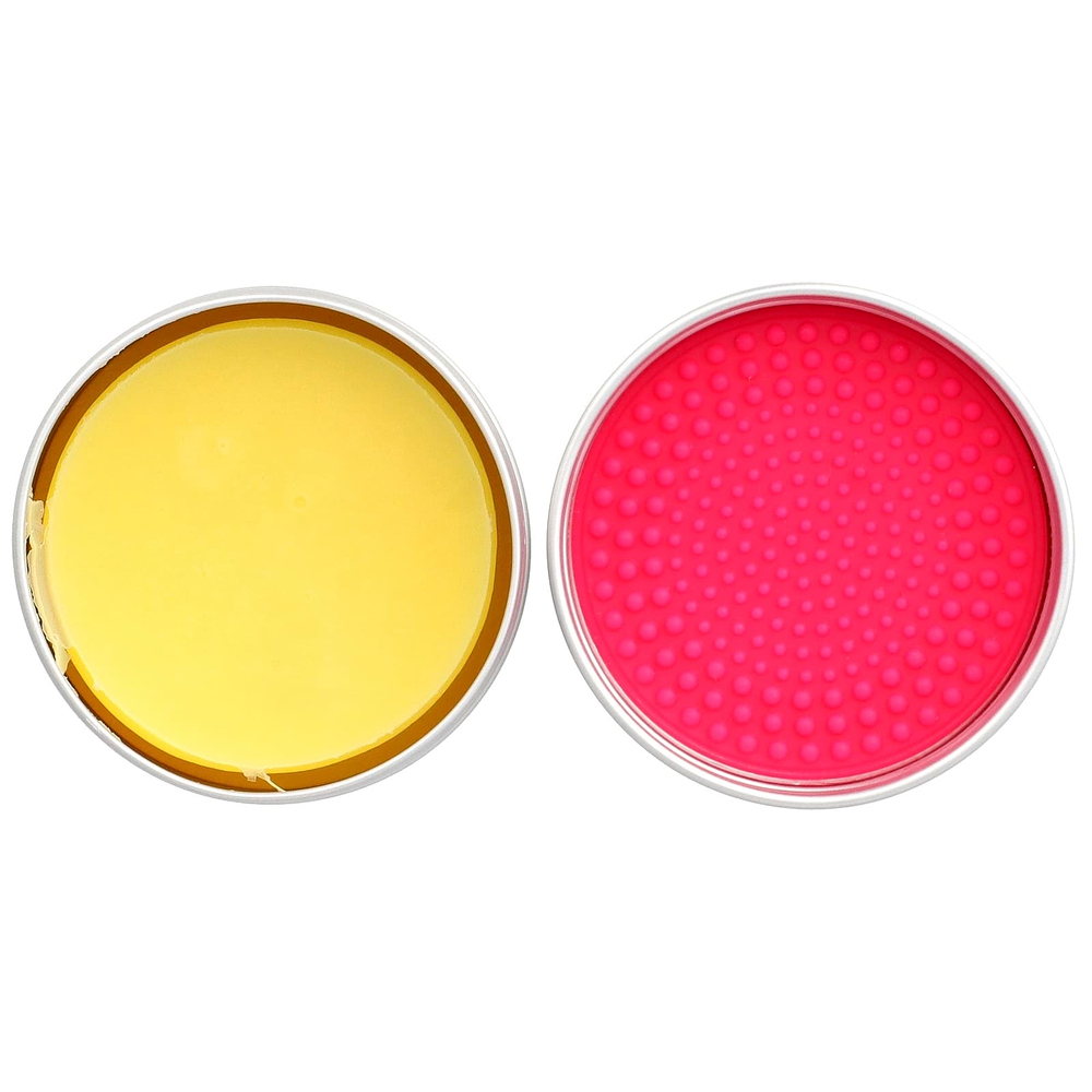 J.Cat Beauty, Lemon-Aid, мыло для кистей для макияжа с силиконовой чистящей губкой, 30 г (1,06 унции)