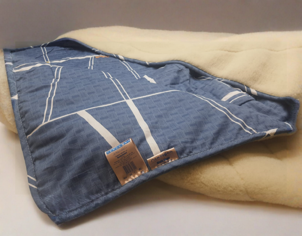 Одеяло ЛЕЖЕБОКА Woolly blanket 140х205 меховое из 100% шерсти мериноса, 2641-140-287-46