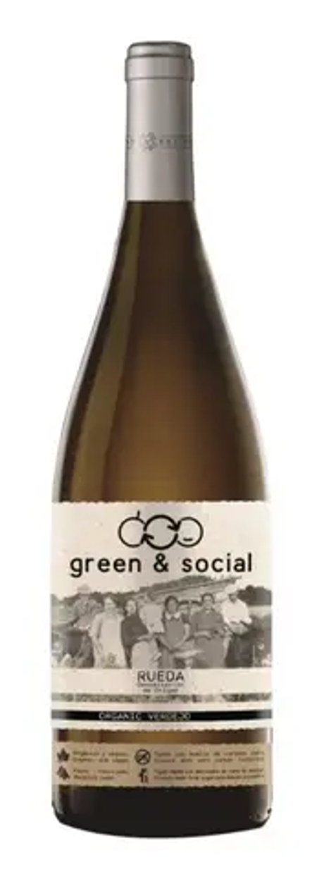 Грин энд Социал сух бел 0,75 13%  Бодега Куатро Испания