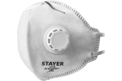 Фильтрующая плоская полумаска STAYER FV-80 FFP1 с клапаном 11113_z01