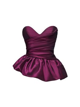 Драпированный корсетный топ с рюшем