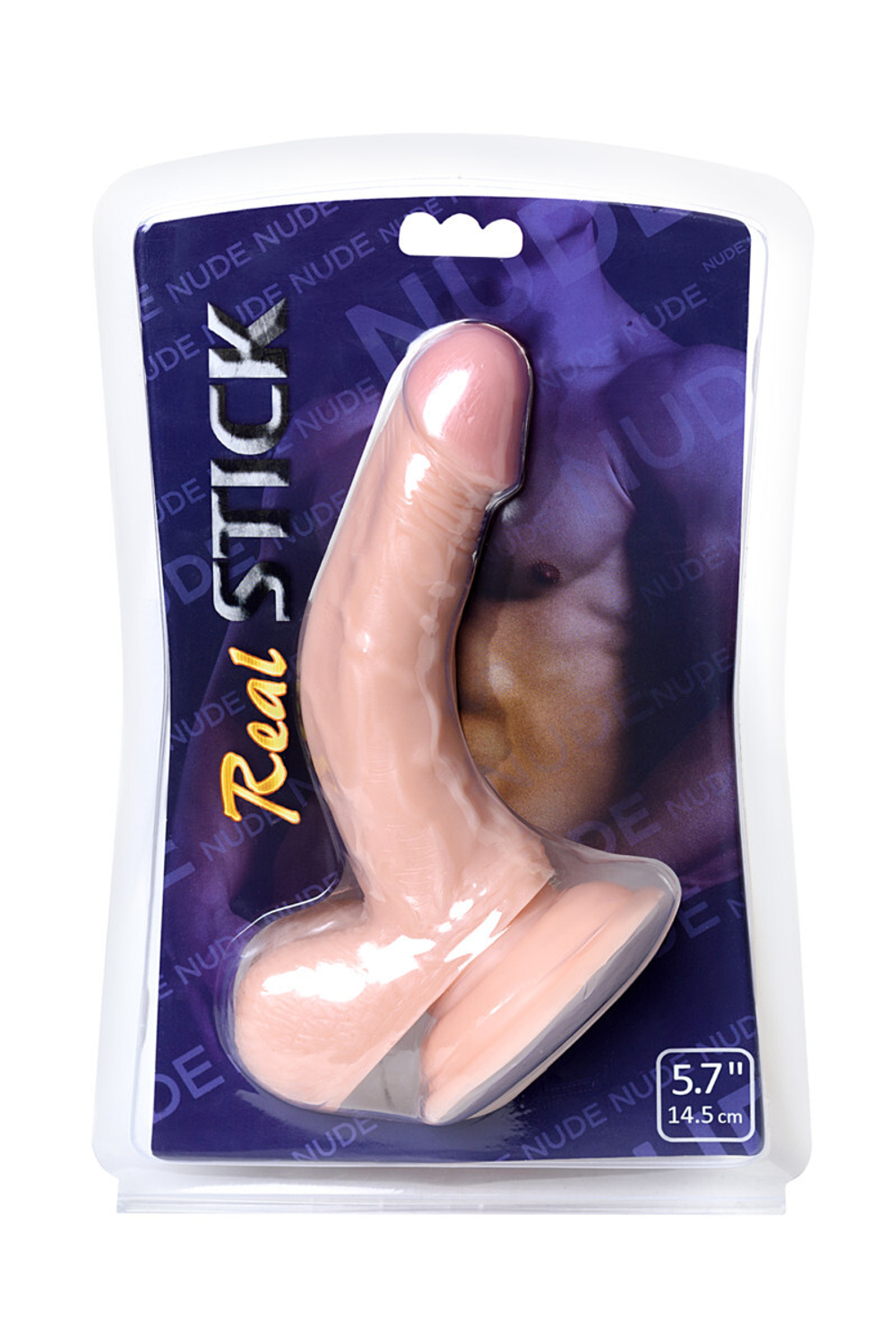Реалистичный фаллоимитатор TOYFA RealStick Nude, PVC, телесный, 14,5 см