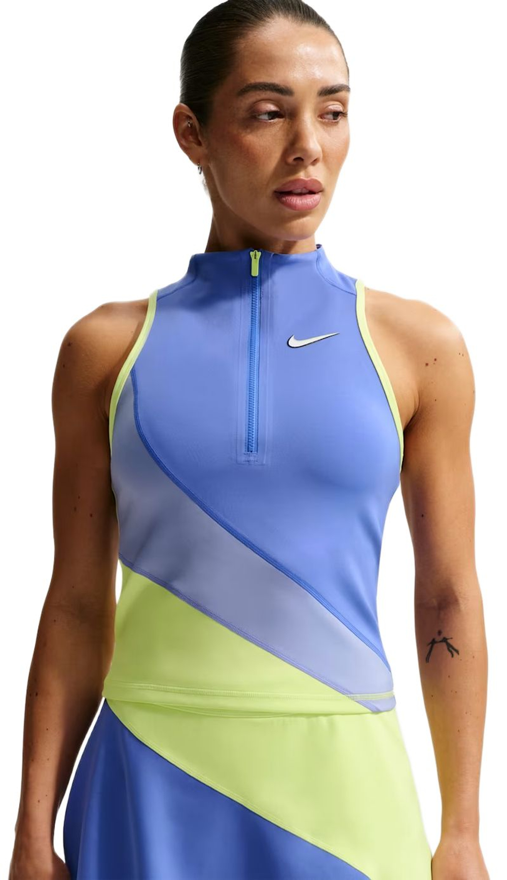 Женский топ теннисный Nike Court Slam Tank - sapphire/light thistle/light lemon twist/white