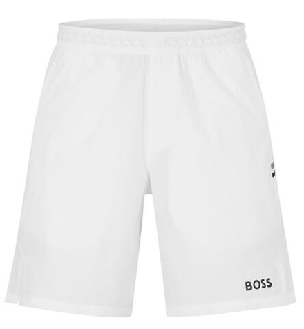 Теннисные шорты BOSS x Matteo Berrettini Functional Stretch Fabric Shorts With Logo Detailing And Mesh Details - White