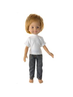 Пальто для мальчика, водолазка, джинсы для кукол Paola Reina 32 см (992)