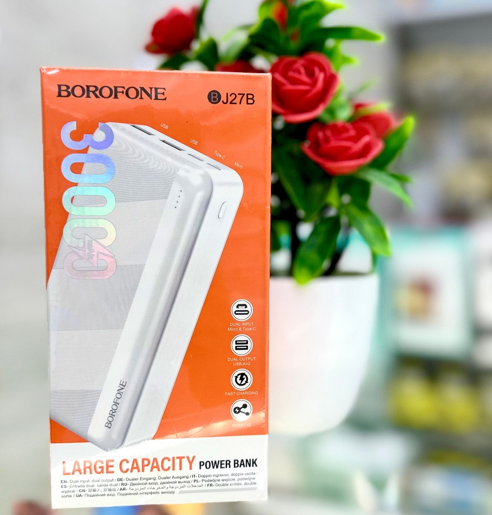Power Bank 30000mAh, Borofone BJ27B, белый