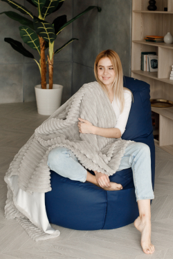 Кресло Комфорт Синее ЭкоКожа (Классический)