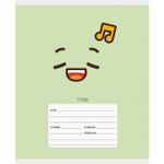 Тетрадь А5 18л., клетка, Канц-Эсмо, скрепка, выб. лак, мелованный картон "Emoji", 5 видов