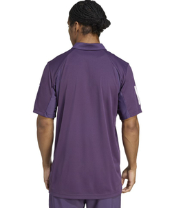 Мужское теннисное поло Adidas Club 3-Stripes - слива Аврора