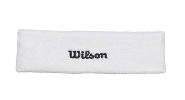 Повязка на голову теннисная Wilson Terry Logo - bright white