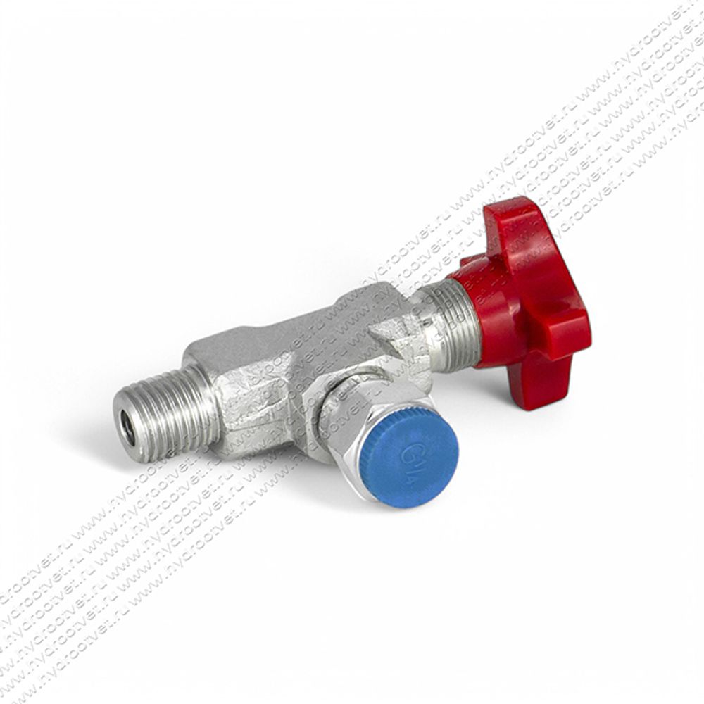 FT291-14 - Кран манометра угловой R1/4"-G1/4"