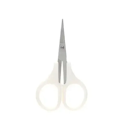 Ножницы маникюрные на блистере «Ultramarine», круглые кольца, пластиковые ручки, широкие, цвет серебро, 8см