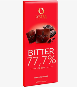 ШОКОЛАД OZERA BITTER ГОРЬКИЙ 77,7% 90ГР