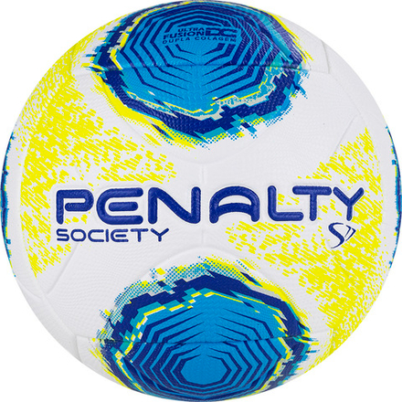 Мяч футбольный PENALTY BOLA SOCIETY S11 R2 XXII, 5213261090-U, р.5, PU, термосшивка, бел-жёлто-голуб