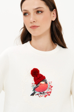 23437 Свитшот женский (молочный)