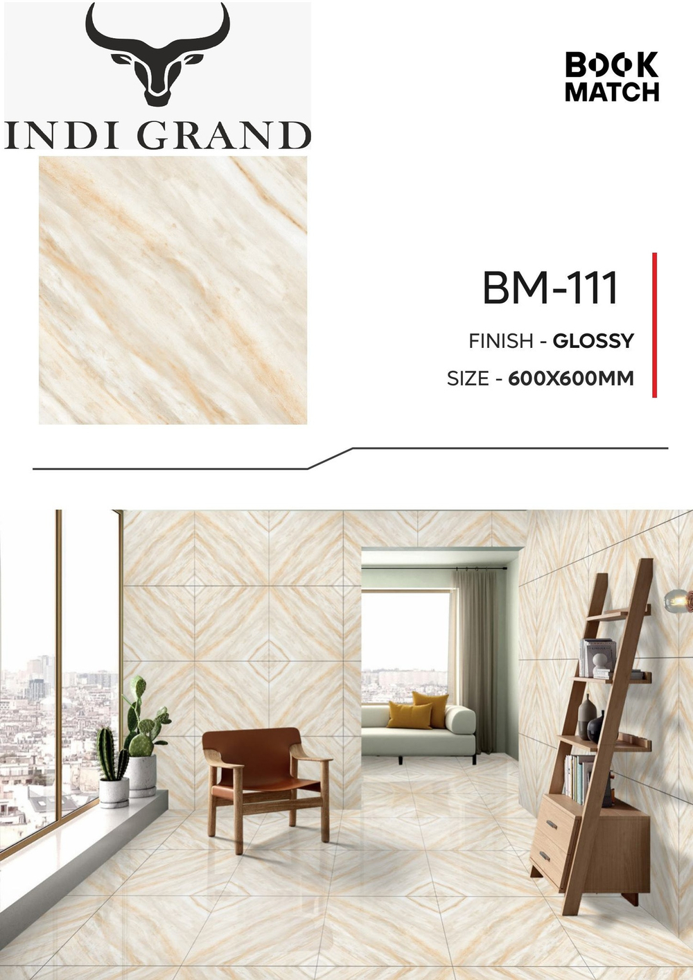 Керамогранит Book Match BM-111 60х60