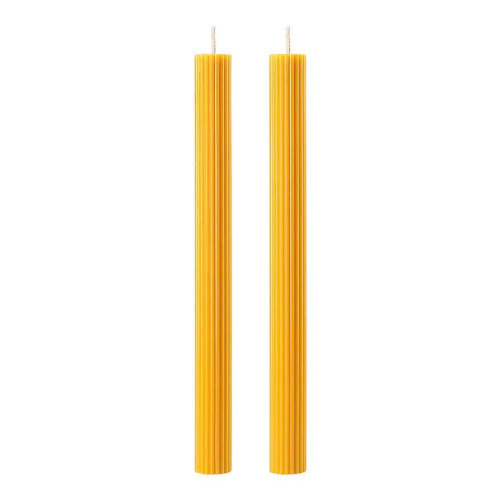 Набор из двух свечей цвета карри из коллекции Edge, 24,5 см